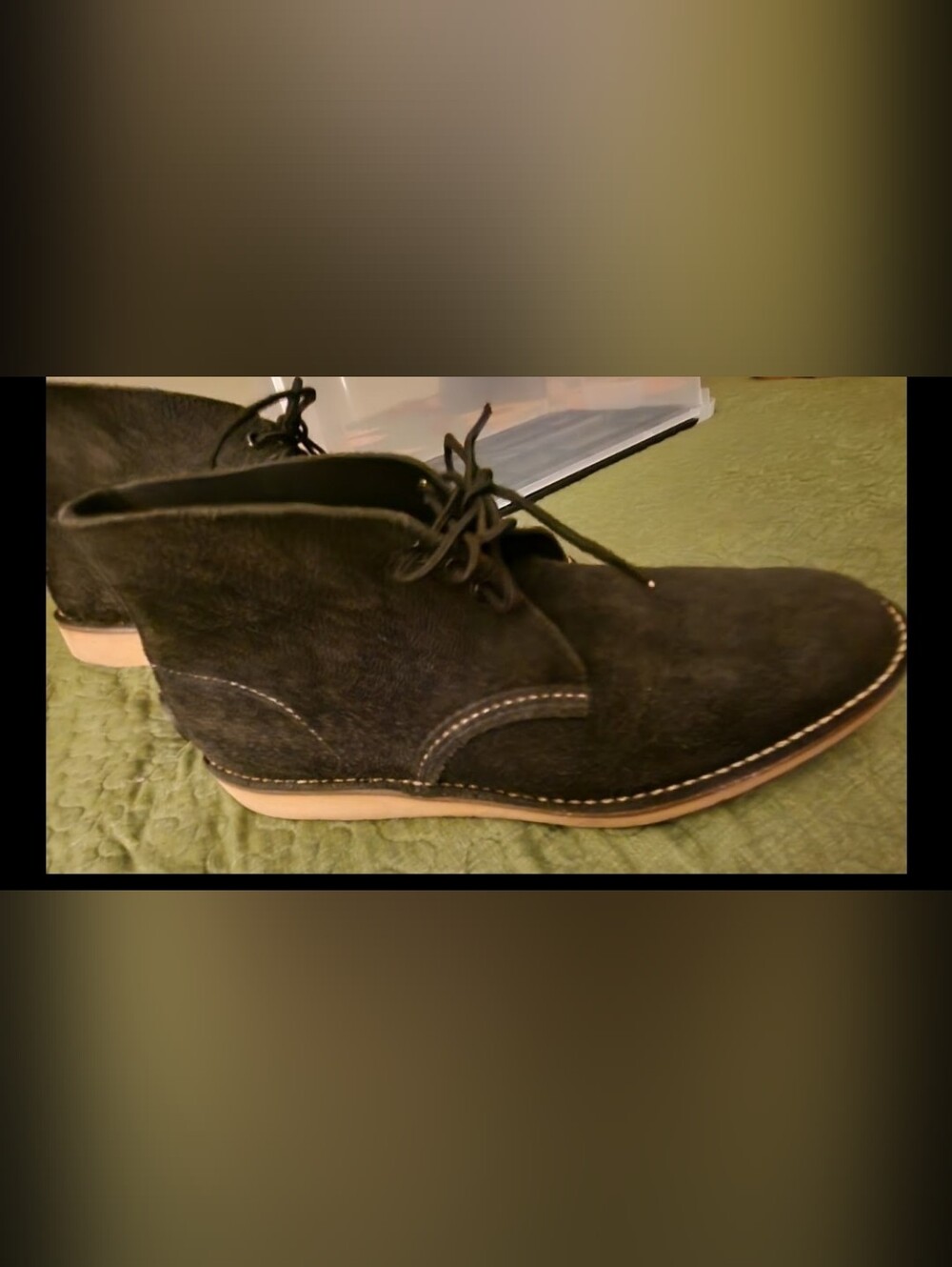 Red Wing Shoes Men's Black Suede Chukka Boots - Picture 2 of 5